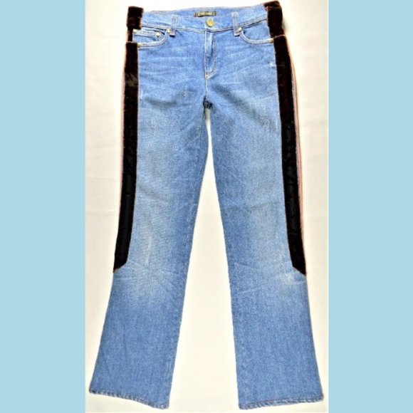 Roberto Cavalli Blue Jeans Velvet  Italy 30/31 Top - Picture 3 of 8